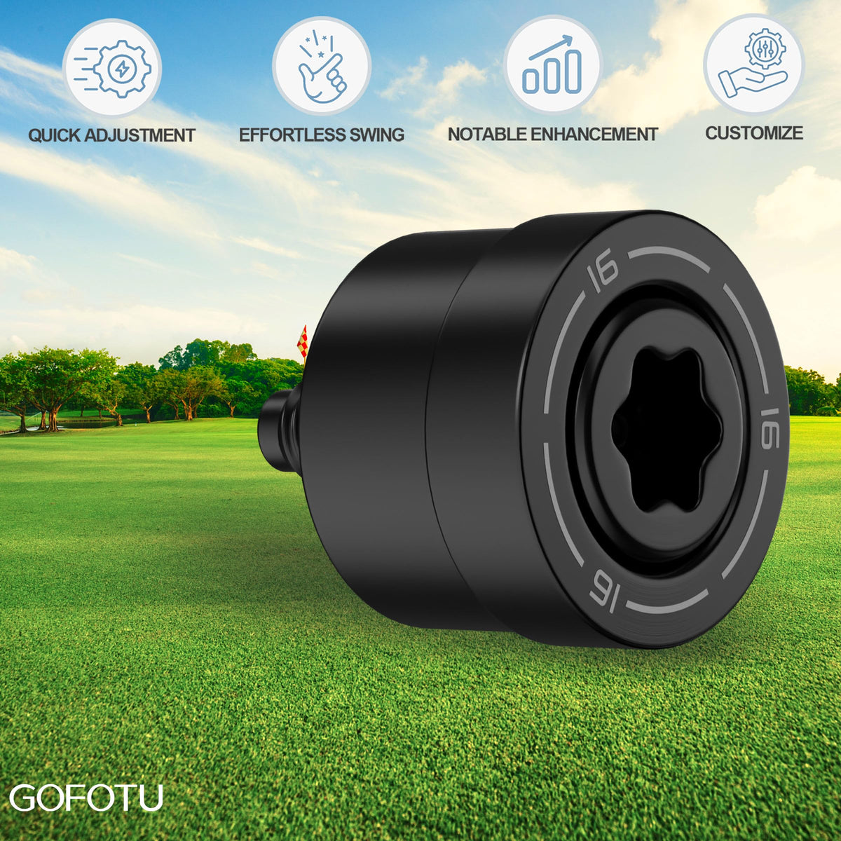 Gofotu black 16g weight screw for driver replacement.