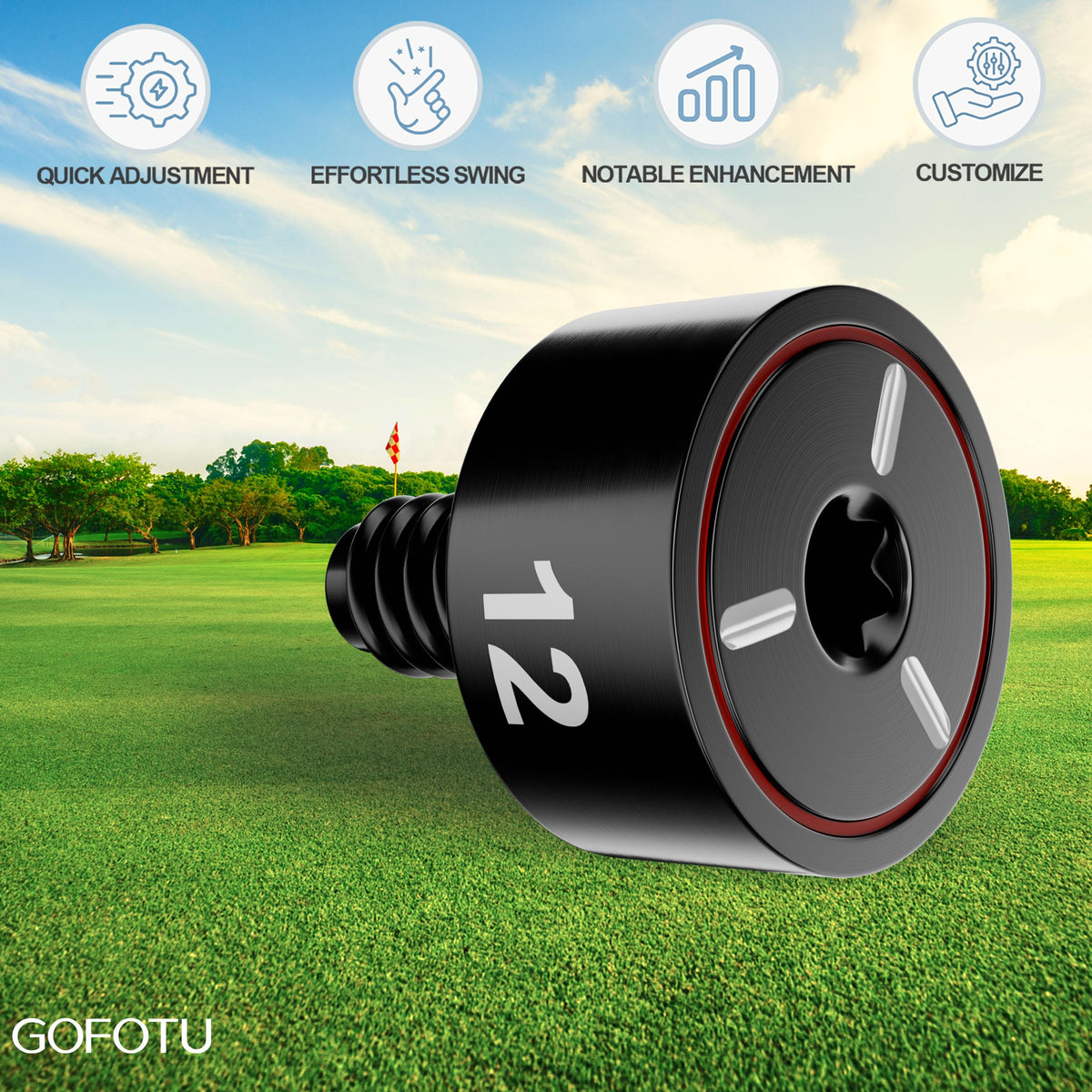 Gofotu 5g weight customization for Callaway Quantum Driver to adjust trajectory