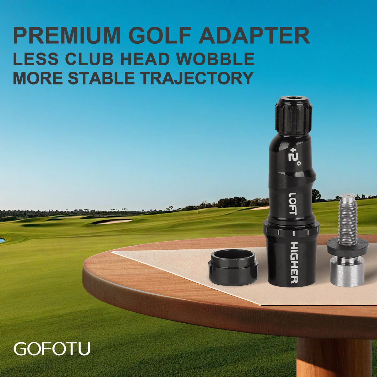 Gofotu adapter kit with ferrule, washer, and screw for easy installation