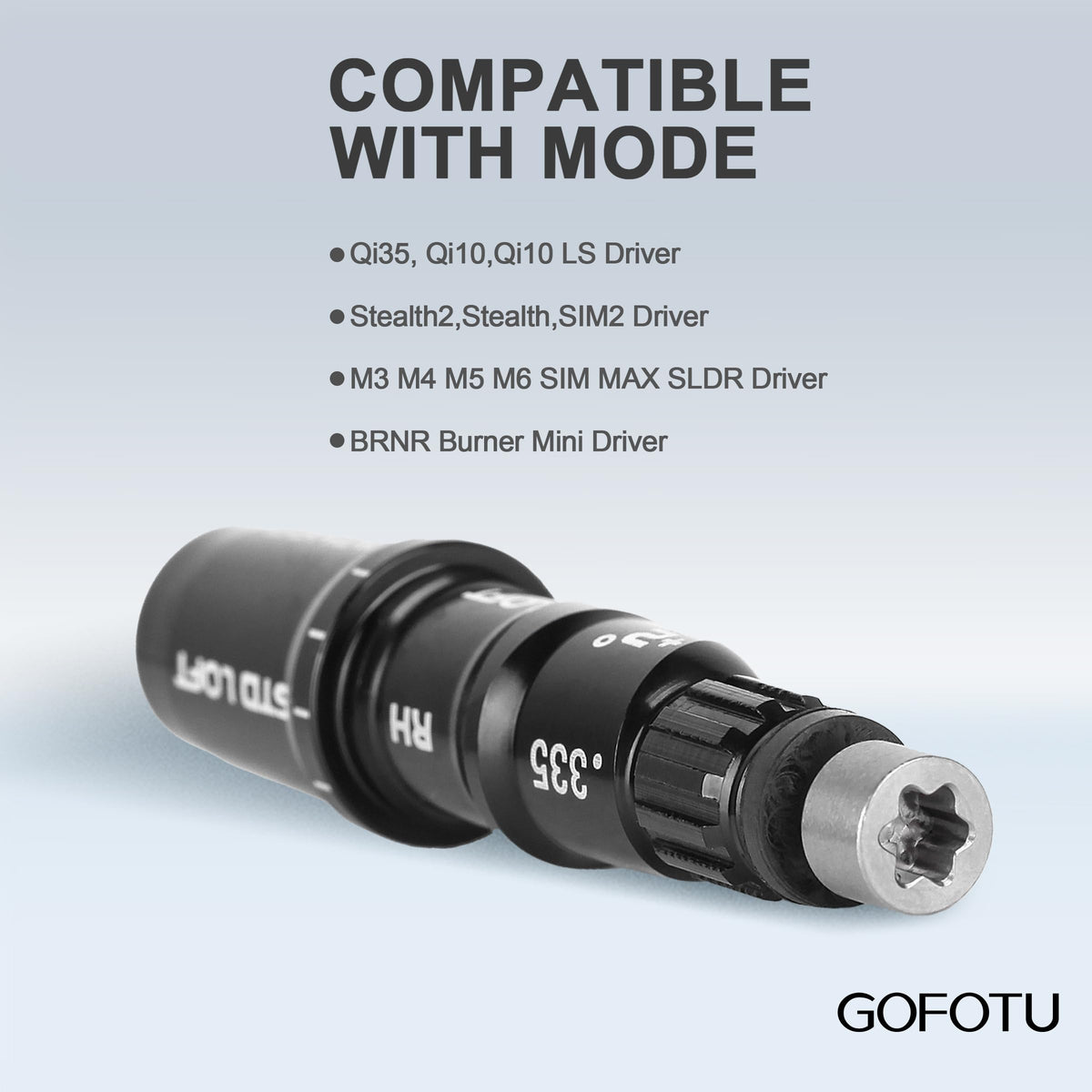 Gofotu SIM/SIM2/Stealth adapter ensuring reliable performance with .335 shafts
