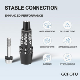 Gofotu black golf adapter sleeve with matte finish for discreet look