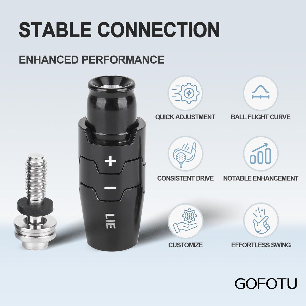 Gofotu golf adapter sleeve 1pcs option enables quick swaps for Callaway Elyte Hybrid.