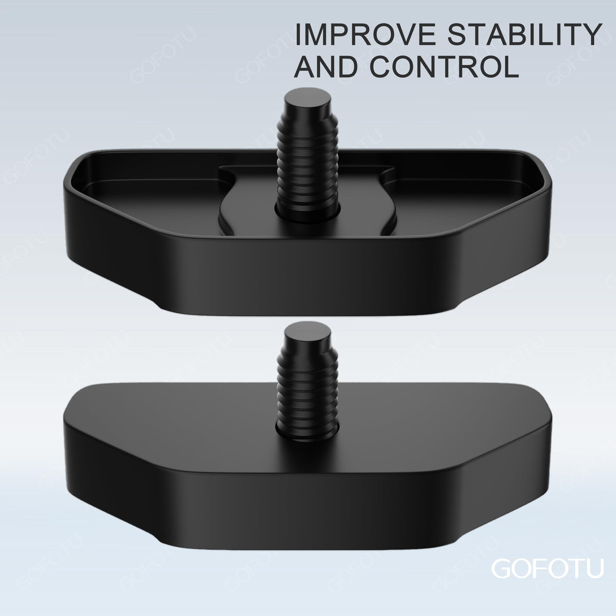 Gofotu packaging shows 2 weights and 2 screws for easy setup.