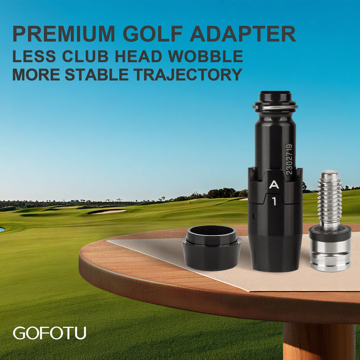 Gofotu serial-compatible sleeve enables precise alignment with Titleist models.