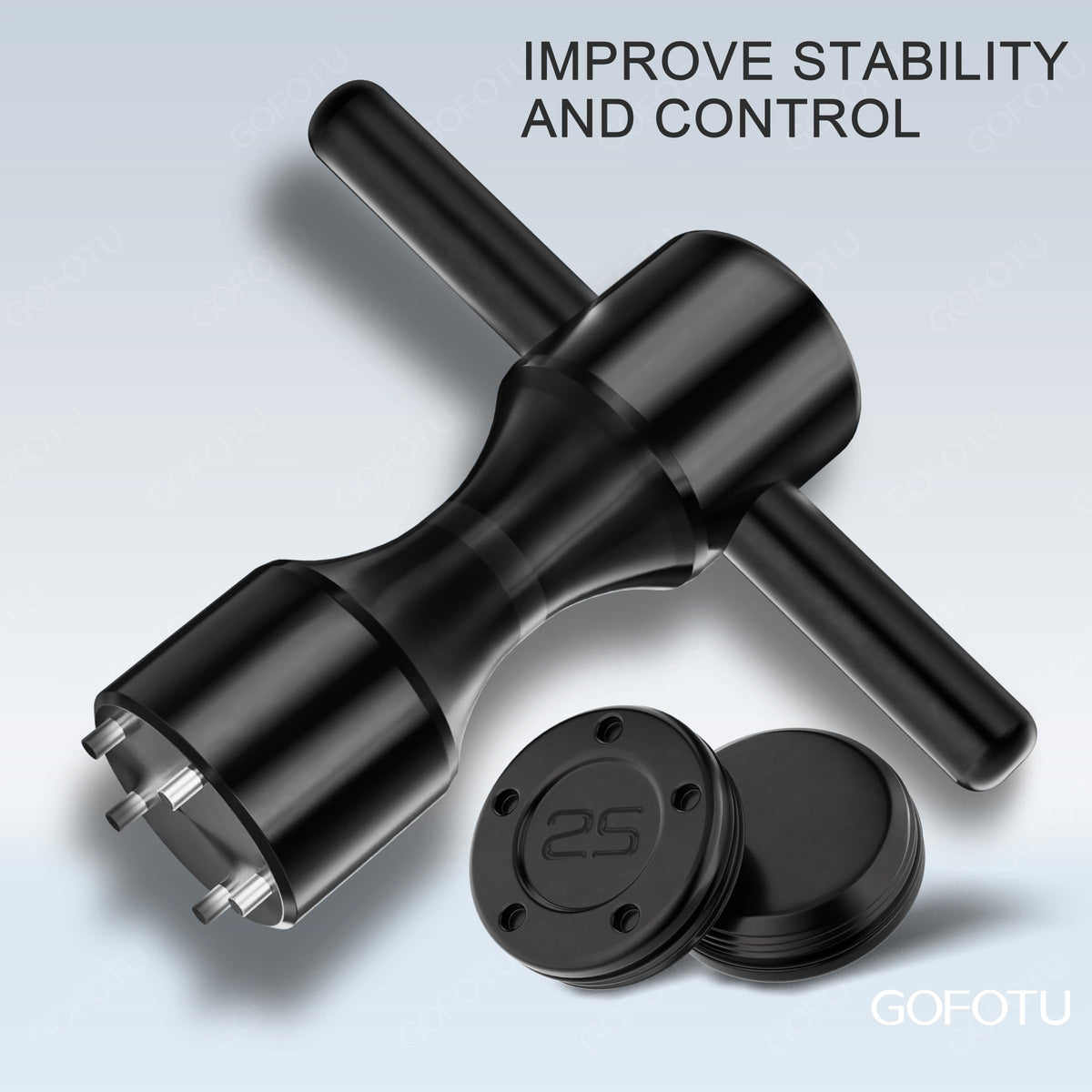 Gofotu transparent case keeps weights organized during practice