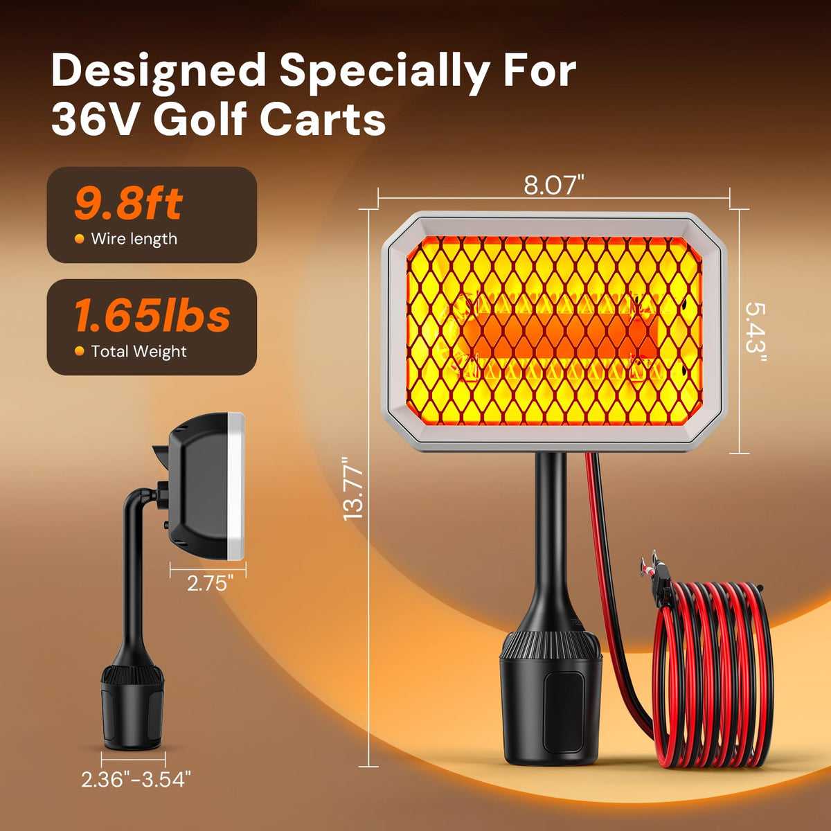 Goheater durable PA66 nylon and aluminum shield ensuring safe, low-maintenance operation.