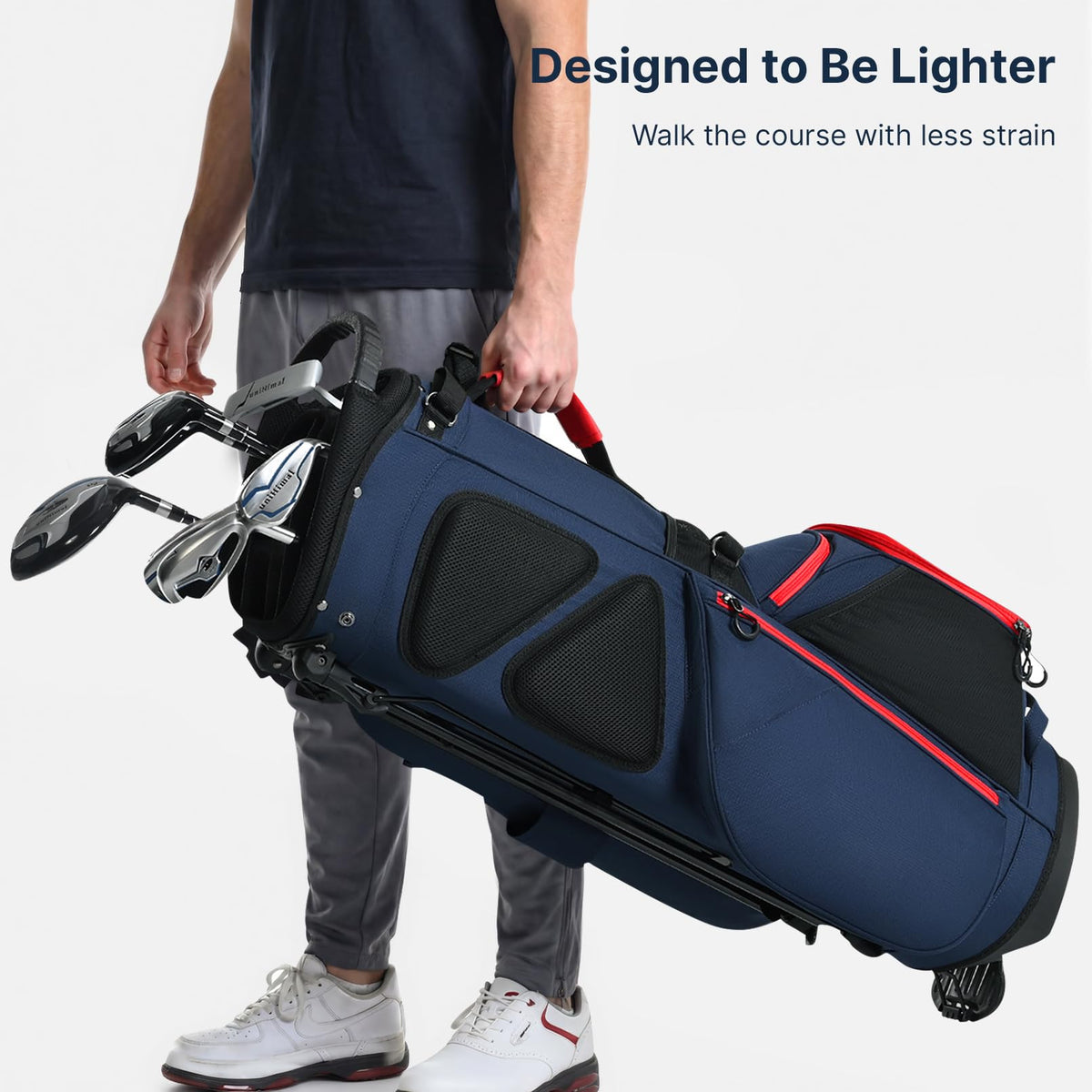 GoHimal 14-Way stand bag cooler pocket for drinks and snacks on the course