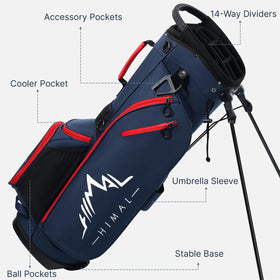 GoHimal 14-Way stand bag shoe compartment keeps footwear organized