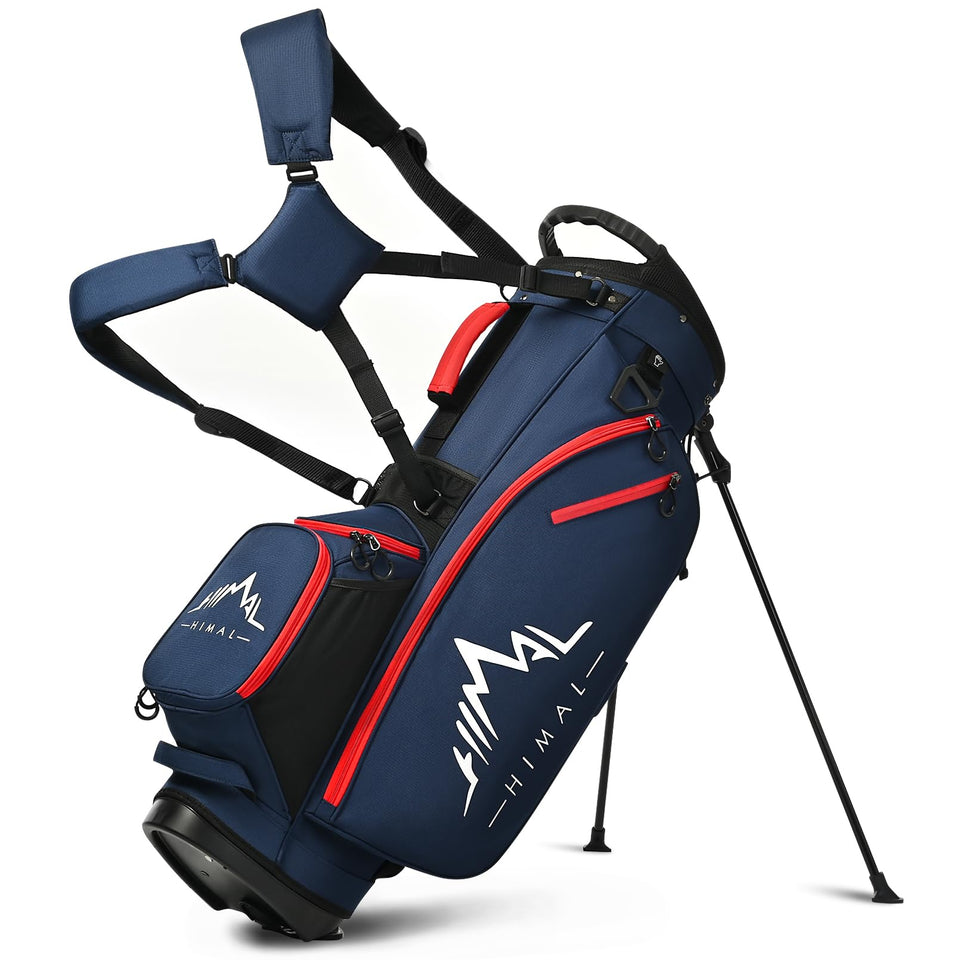 GoHimal 14-Way stand bag top view showing organized clubs for quick access