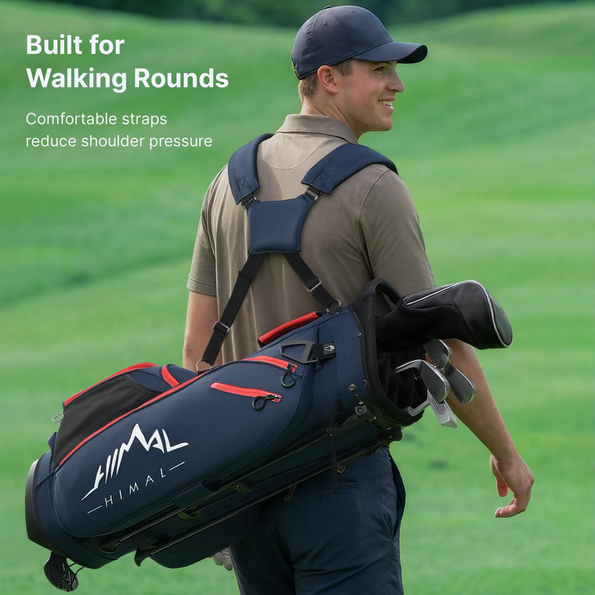 GoHimal 14-Way stand bag waterproof fabric protects clubs in rain