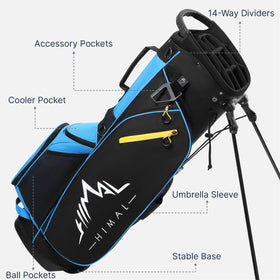 GoHimal 14-Way Stand Bag cooler pocket for on-course refreshments