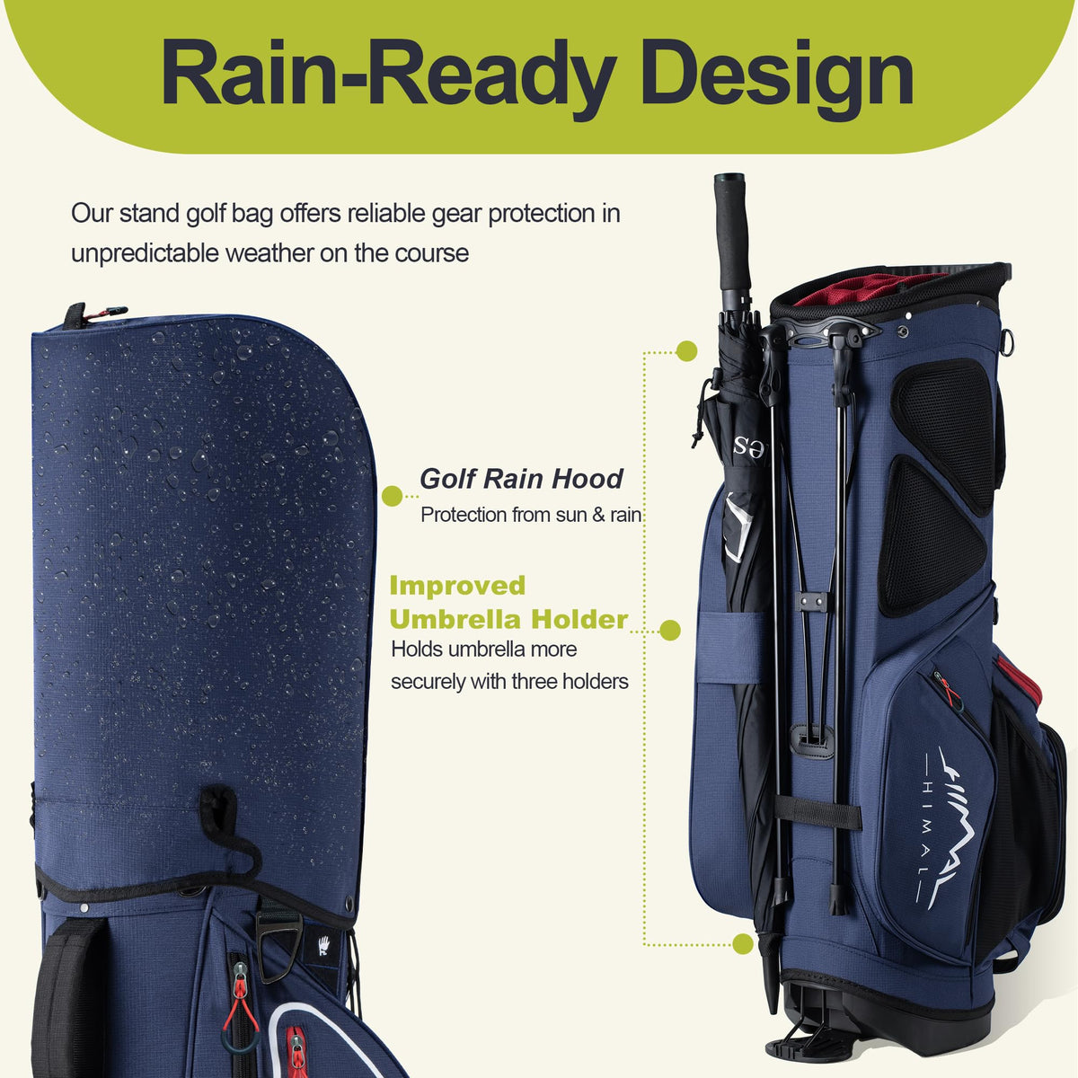 GoHimal durable bottom base provides stable stand on varied terrain.
