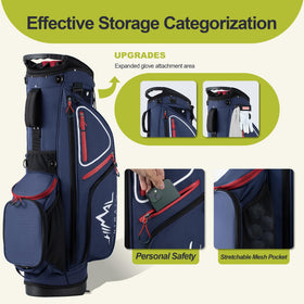 GoHimal shoe compartment keeps footwear separate from clubs.