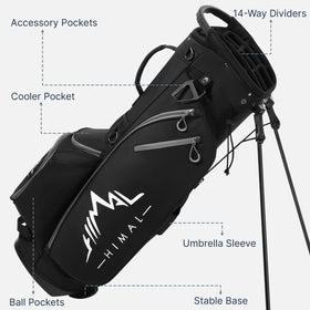 GoHimal lightweight golf bag with padded dual strap system comfort.