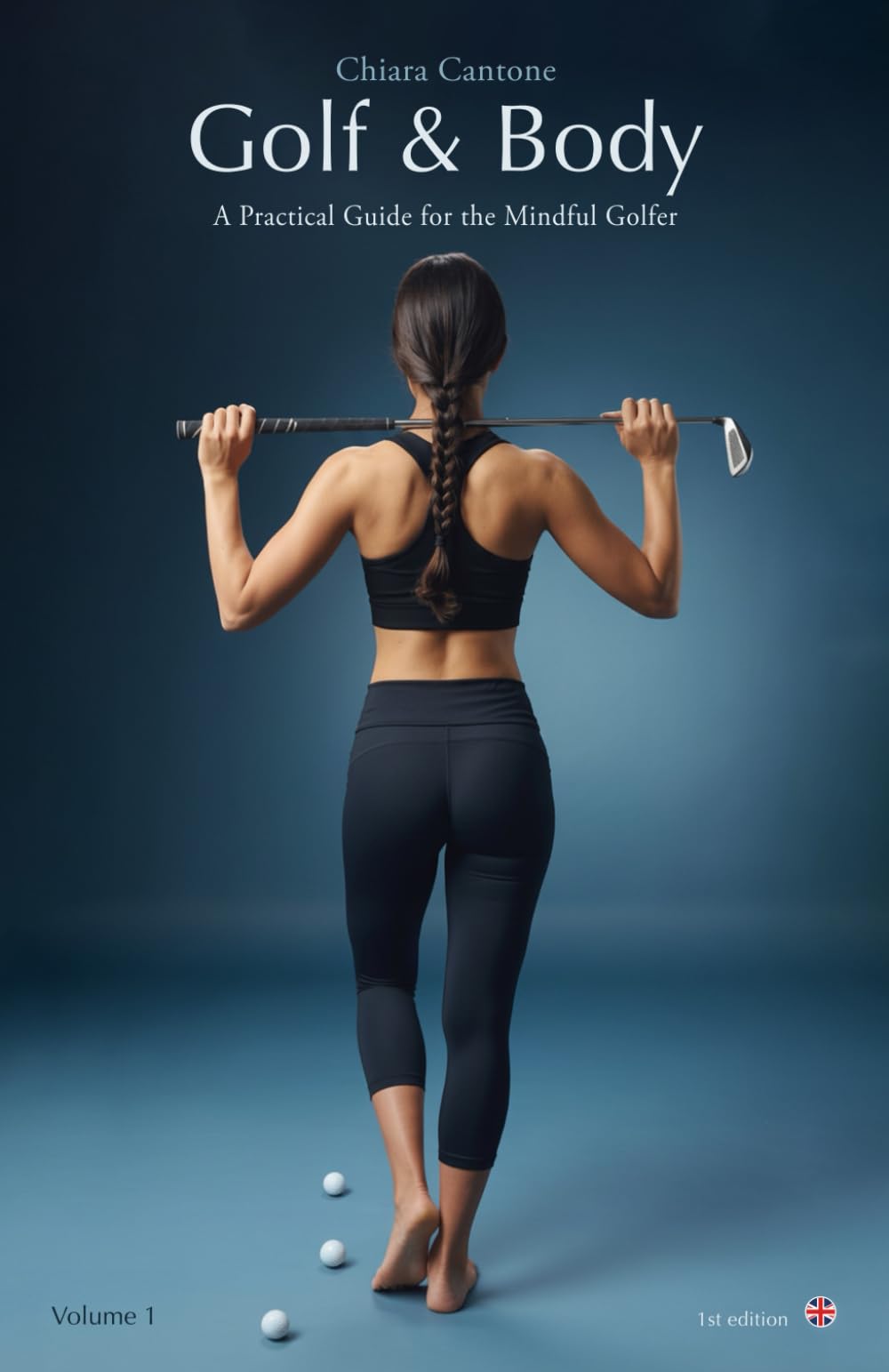 Golf & Body book cover shows a focused golfer for better course presence