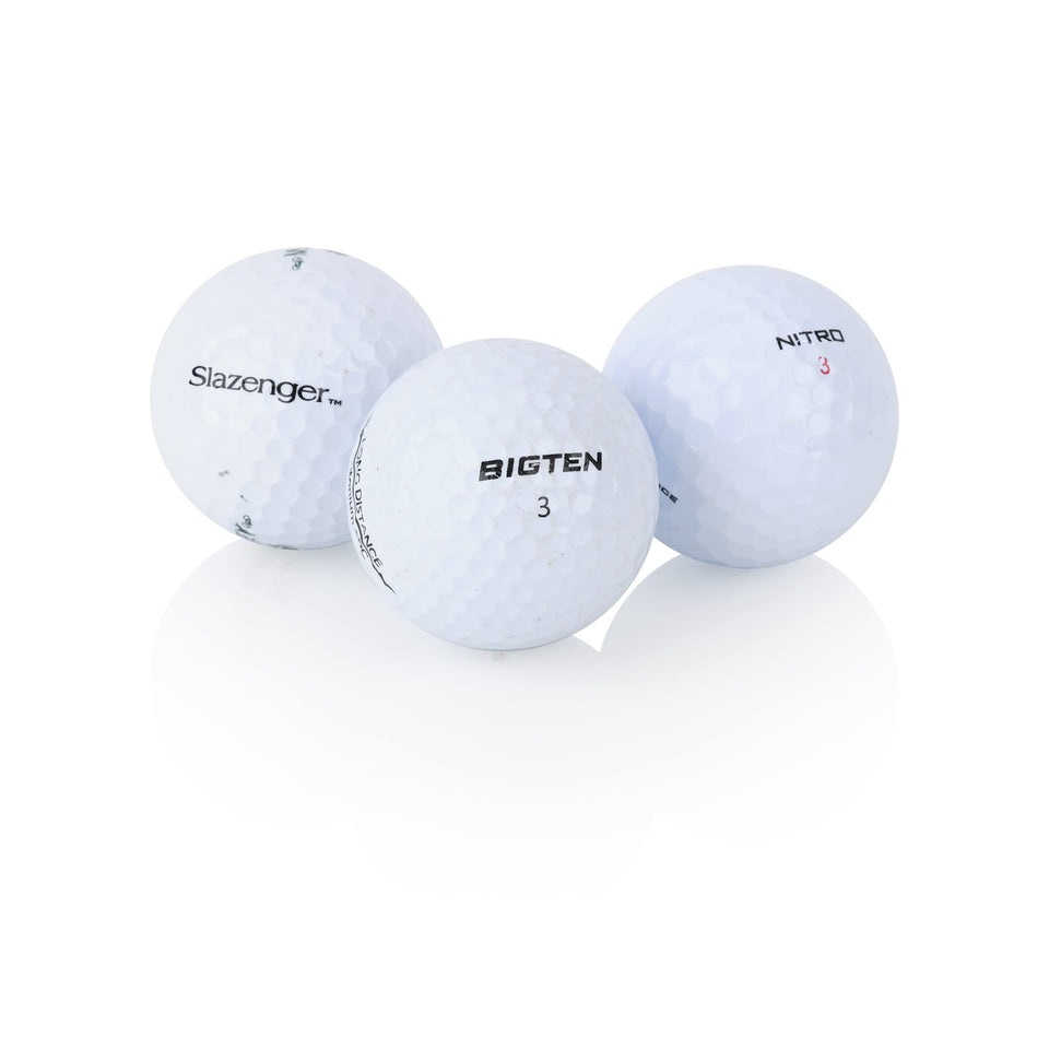 Golf Ball Country 50-recycled-white-balls mix for budget-friendly practice