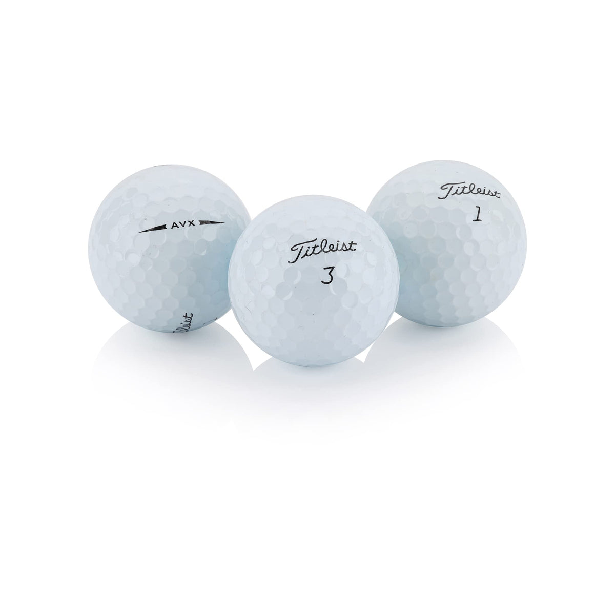 GOLF BALL COUNTRY used Titleist AVX balls for longer distance with soft feel.