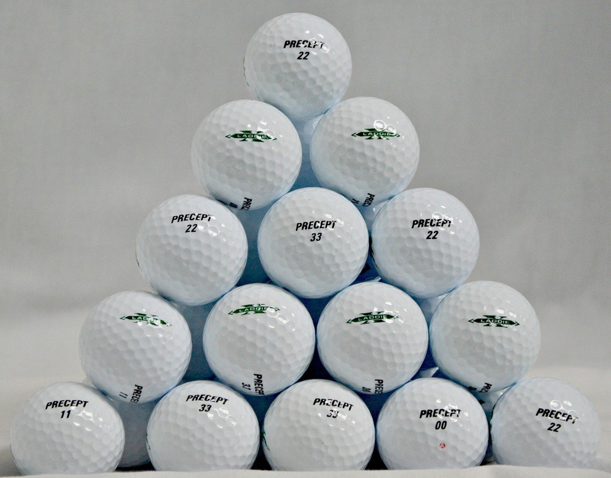 Golf Ball Divers 48 Precept Laddie mesh bag with recycled balls, eco-friendly practice material