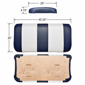 GOLF BALL DIVERS EZGO TXT rear bench seat cover offers quick, universal fit