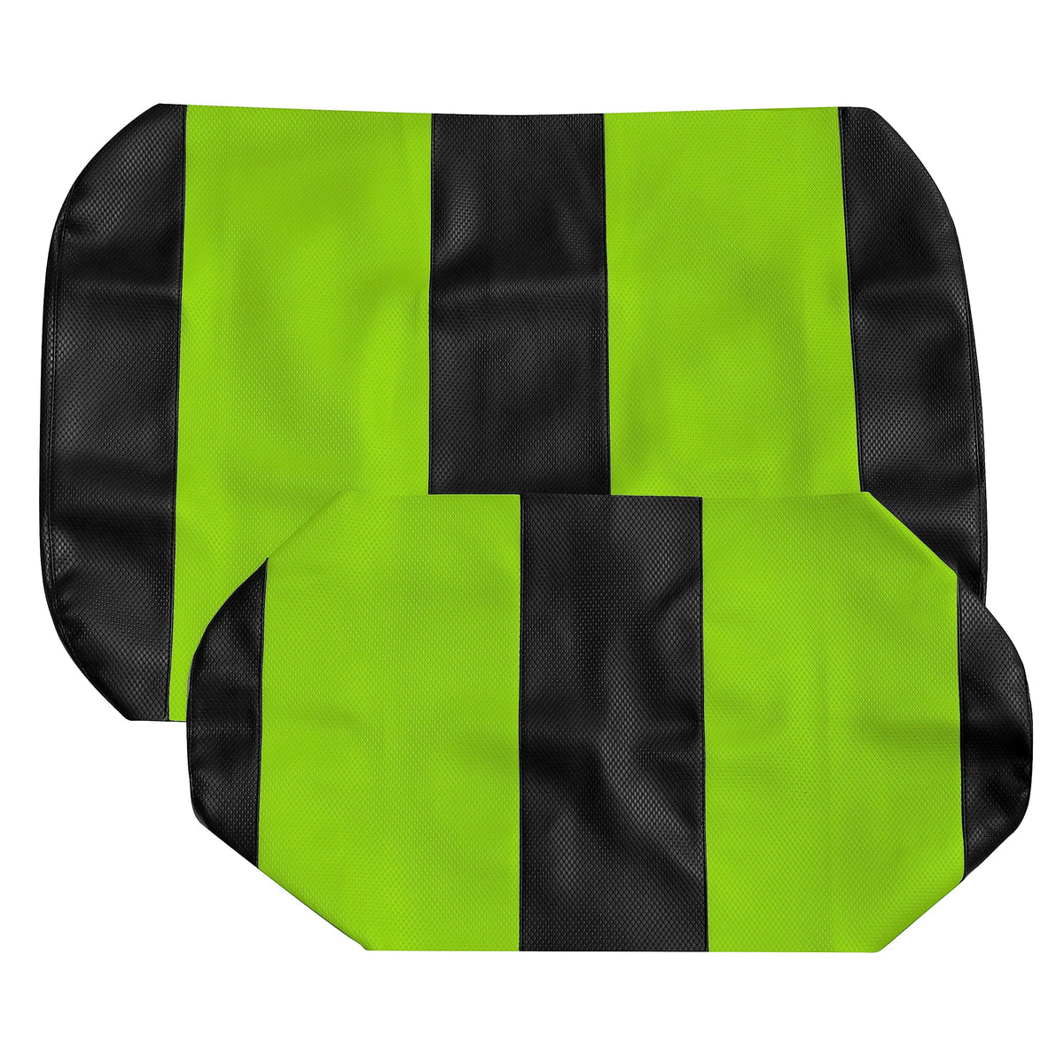 GOLF BALL DIVERS EZGO TXT seat cover in black and lime green, UV resistant and durable.