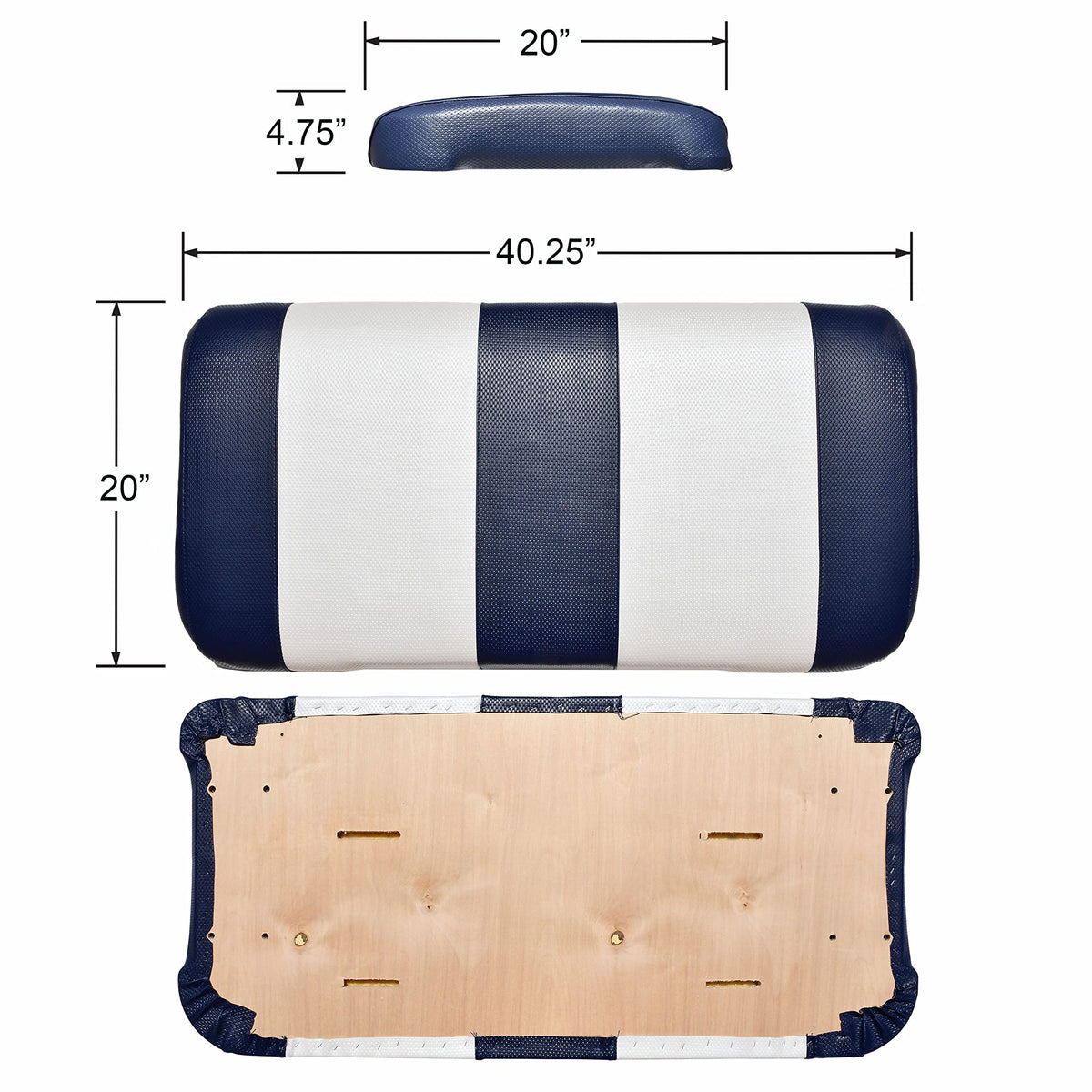 GOLF BALL DIVERS EZGO TXT seat cover back view with UV protection