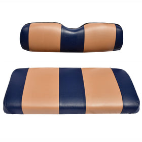 GOLF BALL DIVERS EZGO TXT seat cover blue and tan with UV protection for fresh look