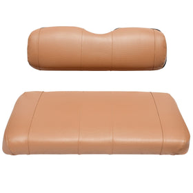 Golf Ball Divers EZGO TXT seat cover front view in durable marine vinyl.