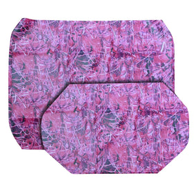 Golf Ball Divers EZGO TXT pink camo seat cover enhances style and durability
