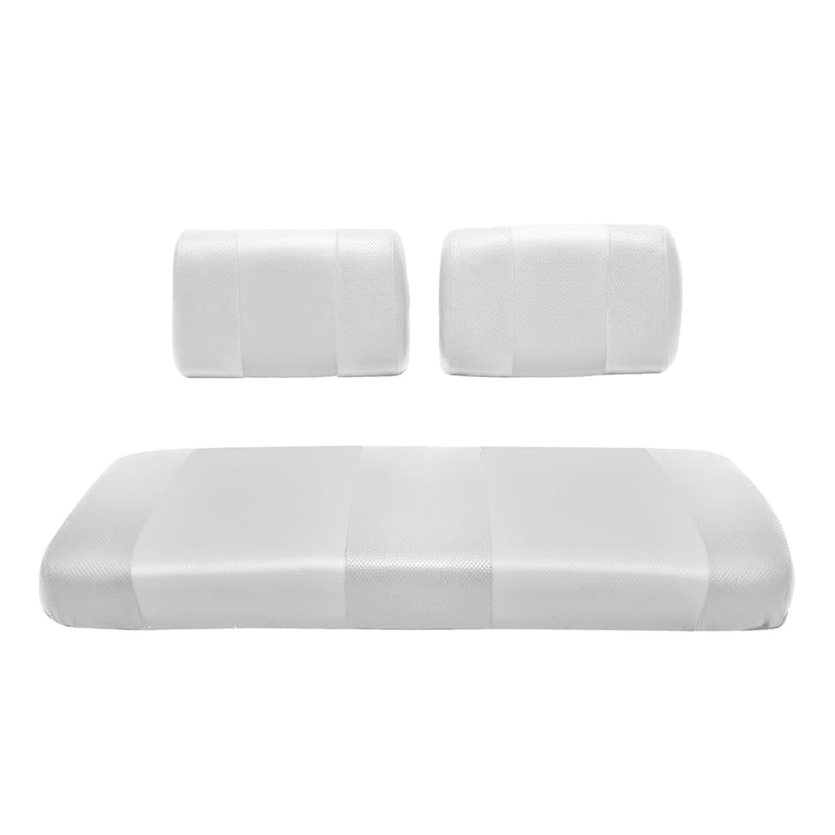 GOLF BALL DIVERS front bench seat cover in white marine vinyl resists fading