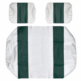 GOLF BALL DIVERS seat cover on front bench, white and green, water-resistant protection.