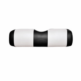 GOLF BALL DIVERS seat cover installation image with staple-on method.
