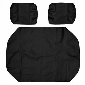 GOLF BALL DIVERS Yamaha G-2/G-9 seat cover during staple-on installation, easy fit.