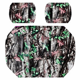 GOLF BALL DIVERS seat cover Yamaha G-9 front bench woodland camo; water-resistant and UV-protected.