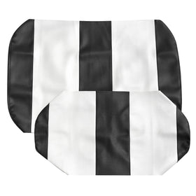 GOLF BALL DIVERS two-tone black and white seat cover on golf cart seat
