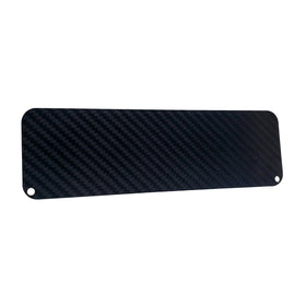 Dash plate with golf ball holder opening for convenient storage.