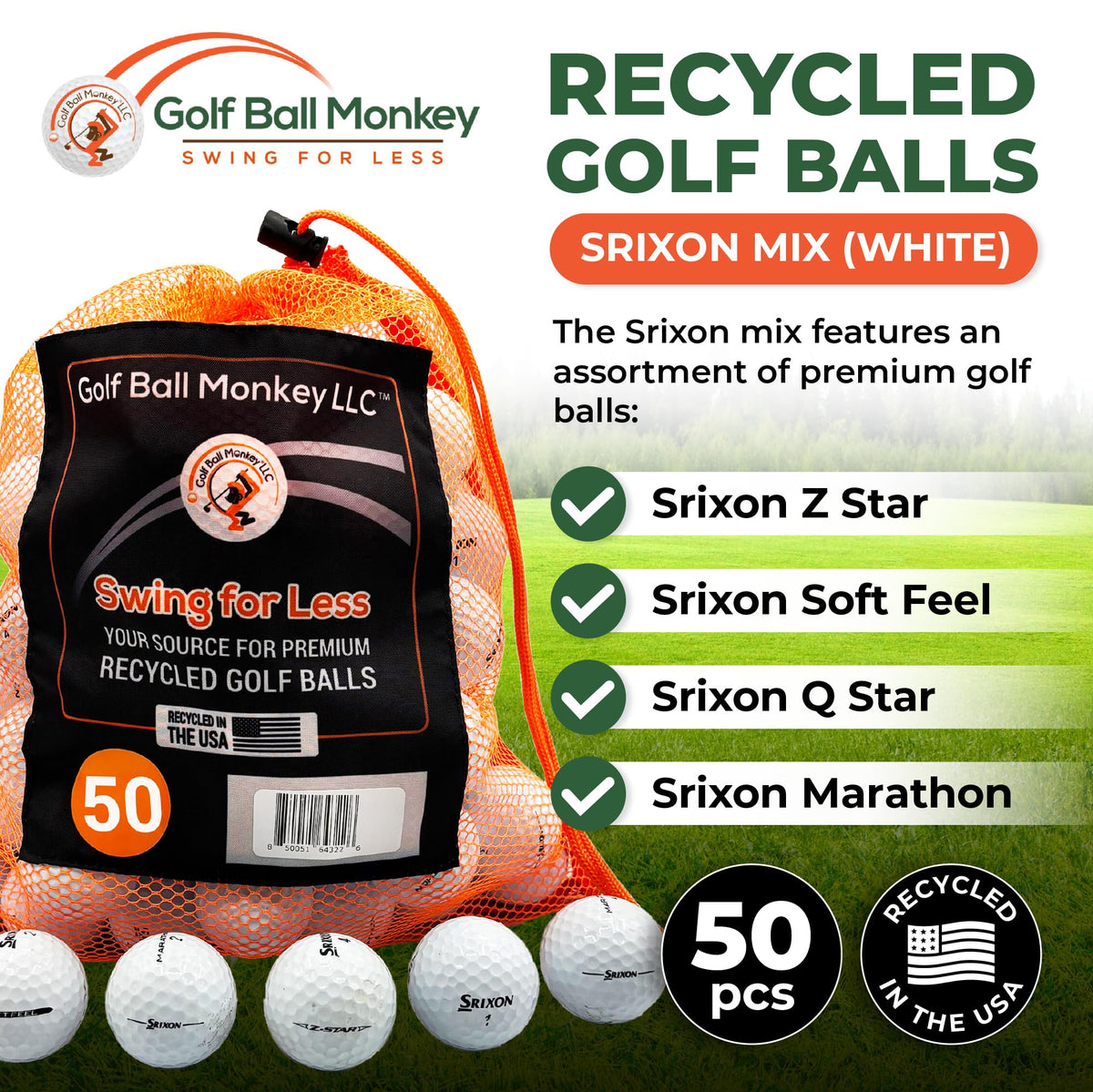 Golf Ball Monkey 4A 3A mix condition for affordable practice balls
