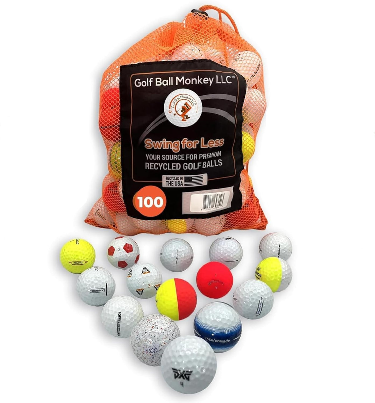 Golf Ball Monkey Pro Line used balls mix with top brands for affordable practice sessions.