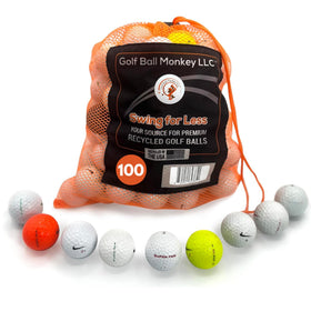 Golf Ball Monkey recycled Nike balls pack 100, ready for practice and value.