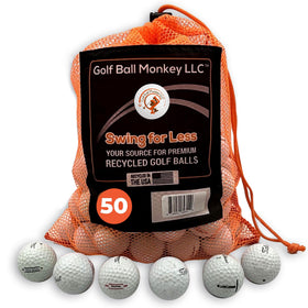 Golf Ball Monkey titleist bulk mix 50pack with mesh bag for easy practice sessions.