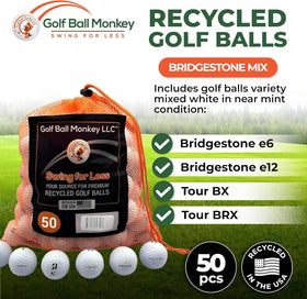 Golf Ball Monkey used Bridgestone e6/e12 bulk balls ready for range sessions.