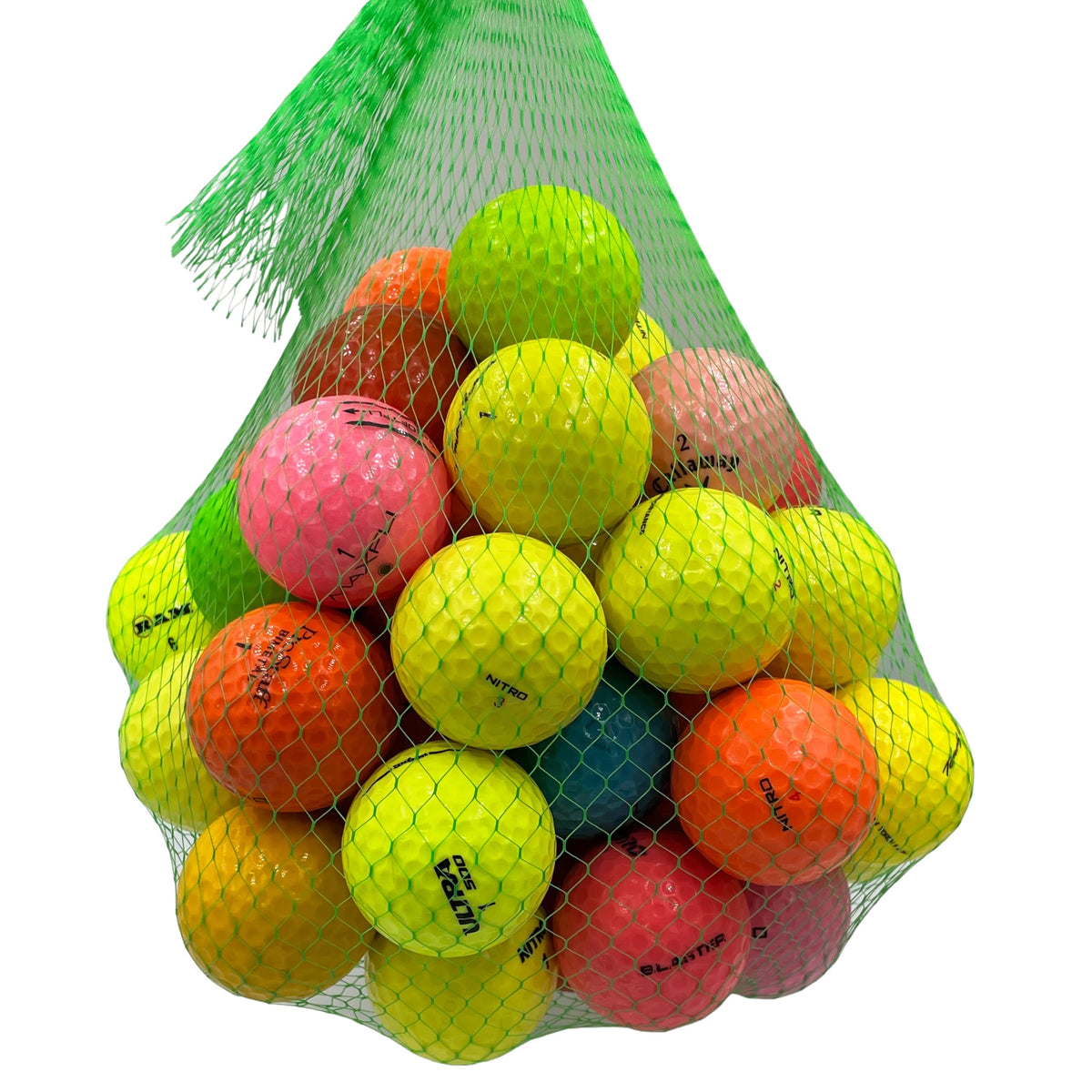 Golf Ball Planet 50-pack used balls color mix for affordable practice rounds