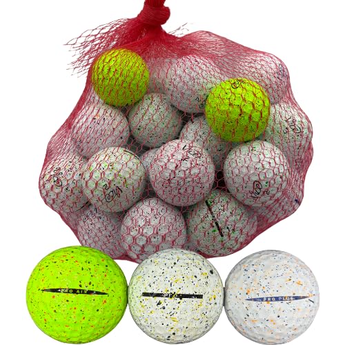 Golf Ball Planet 5A Mint mix close-up shows logos for versatile practice.