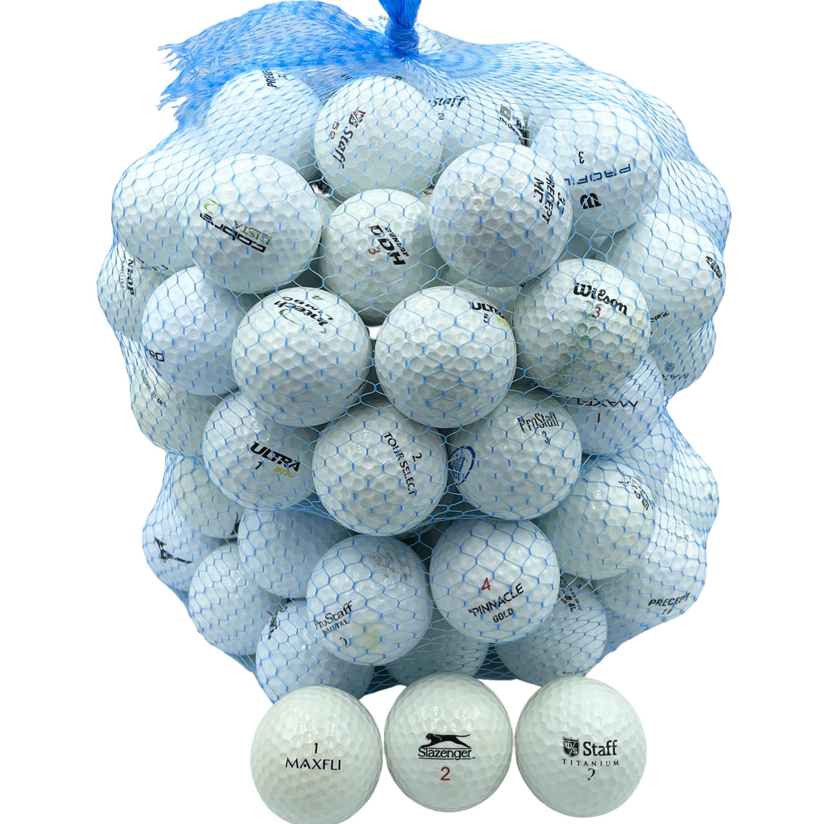 Golf Ball Planet assortment of used balls, ideal for practice sessions and casual play.