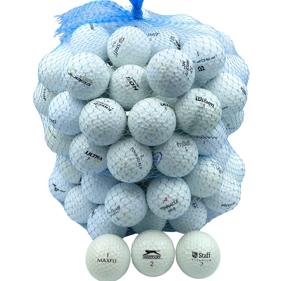 Golf Ball Planet assortment of used balls, ideal for practice sessions and casual play.