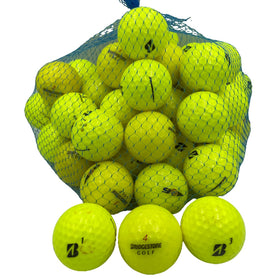 Golf Ball Planet E6 yellow used balls, 50-pack front view for practice visibility