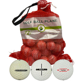 Golf Ball Planet Pro Line Mix balls display brand logos for versatile practice.