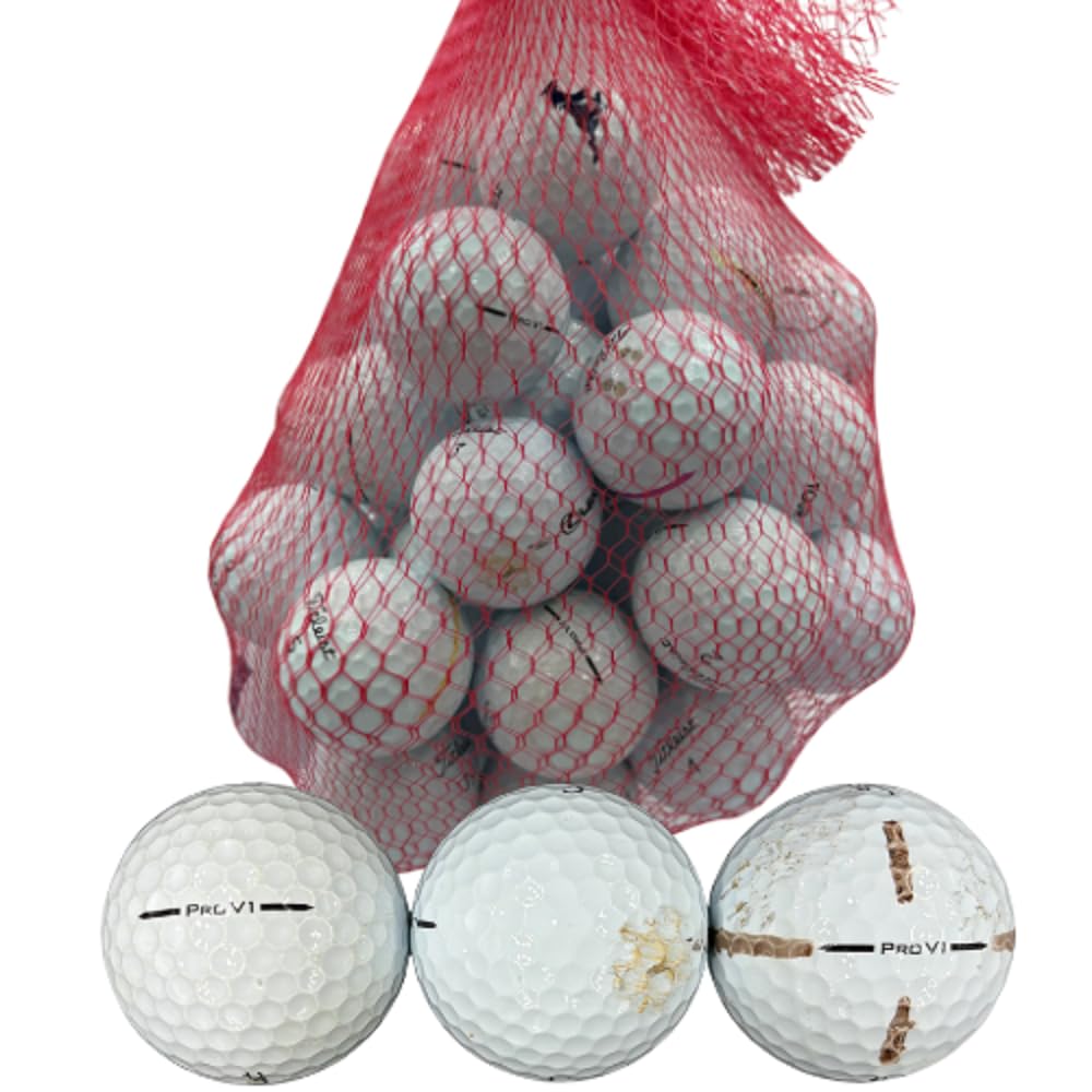 Golf Ball Planet Pro V1 2025 white used balls pack ideal for practice and savings.