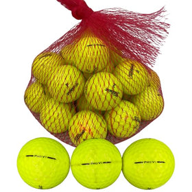 Golf Ball Planet Pro V1 2025 yellow pack close-up with logos for dependable play