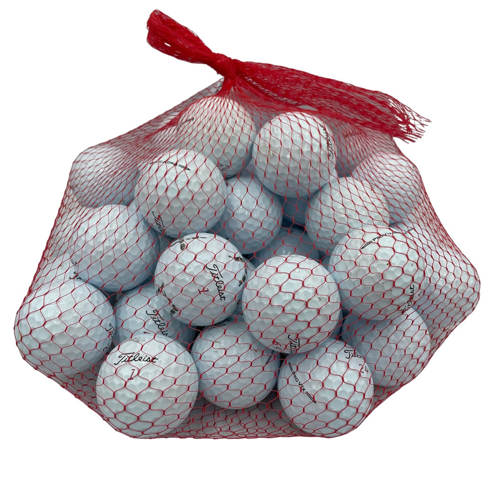 Golf Ball Planet Pro V1x 2023 white 50-pack close-up for practice sessions.