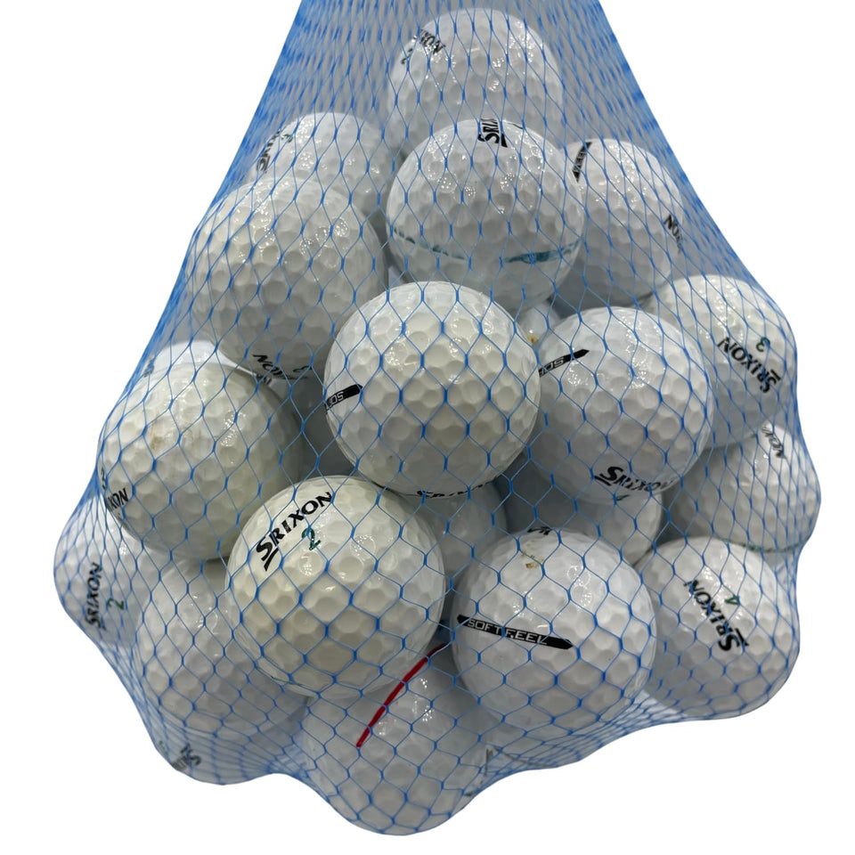 Golf Ball Planet soft-feel used balls in a 50-pack, ideal for practice.